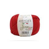 Etrofil Jeans Örgü İpi Koyu Kırmızı %55 Pamuk %45 Akrilik 50g 160m (014)