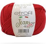 Etrofil Jeans Örgü İpi Koyu Kırmızı %55 Pamuk %45 Akrilik 50g 160m (014)