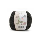 Etrofil Jeans Örgü İpi Siyah %55 Pamuk %45 Akrilik 50g 160m (042)