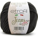 Etrofil Jeans Örgü İpi Siyah %55 Pamuk %45 Akrilik 50g 160m (042)