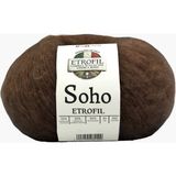 Etrofil Soho Örgü İpi Kakao Kahve %55 Super Kid Mohair %23 Organik Merino Yün %22 Polyester 25g 225m (77202) - Kakao - Kahverengi