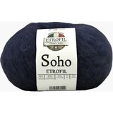 Etrofil Soho Örgü İpi Lacivert %55 Super Kid Mohair %23 Organik Merino Yün %22 Polyester 25g 225m (75402)