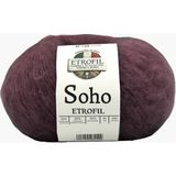 Etrofil Soho Örgü İpi Mürdüm %55 Super Kid Mohair %23 Organik Merino Yün %22 Polyester 25g 225m (76132)