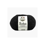 Etrofil Soho Örgü İpi Siyah %55 Super Kid Mohair %23 Organik Merino Yün %22 Polyester 25g 225m (19177)
