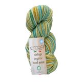 Etrofil Vintage Organic Hand Paint Örgü İpi Doğal Yeşil %100 Yün 100g 123m (SE706)
