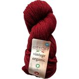 Etrofil Vintage Organic Örgü İpi Bordo %100 Yün 100g 120m (73229)
