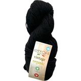 Etrofil Vintage Organic Örgü İpi Siyah %100 Yün 100g 120m (79083)