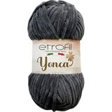 Etrofil Yonca Kadife Örgü İpi Antrasit %100 Polyester 100g 120m (70091)