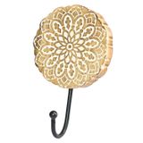 ETROVES Ahşap Palto Kancası Duvara Monte Şapka Kancası, Şapka, Havlu, Çanta, Halat (15 cm) (Beyaz) için Duvara Montaj