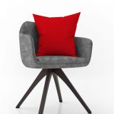 Etshome Kadife Dokulu Kırmızı Kırlent Kılıfı 45X45