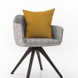 Etshome Kadife Dokulu Sarı Kırlent Kılıfı 45X45