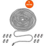 Etsylight 3.2 Mm, Top Zincir, 1 Metre, Künye Zinciri, Kart Askı Zinciri, Tırnak Makası Zinciri, Ball Chain