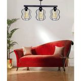 Etsylight 3 Salon Sarkıt Avize - Siyah