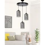 Etsylight Dora Black Lüx 3 Antre, Salon Cam Avize