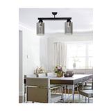 Etsylight Dora Füme Glass Dizilone 2 Mutfak Avize, Yemek Odası Avize, Cam Avize