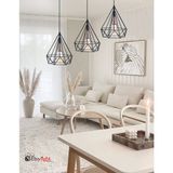 Etsylight Piramit Br Sıralı Lüx 3, Mutfak Avize, Yemek Odası, Salon Avize - Siyah