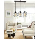 Etsylight Ruby Sıralı 3 Mutfak Avize Yemek Odası Avize Salon Avize - Siyah
