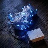 Ett 10M 100 Led Damla Uçlu Mavi Işık Şeffaf Kablo Şerit Led Dekoratif Aydınlatma