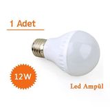 Ett 12W Enerji Tasarruflu Led Ampul - E27 Duy, Uzun Ömürlü Ve Parlak Beyaz Işık