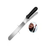 Ett 2'Li Set Hamur Şekillendirici Profesyonel Eğik Pasta Spatulası Ve Hamur Kesici Kazıyıcı