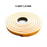 Ett 5 Adet Kapı Pencere Isı Yalıtım Süngeri Yapışkanlı Rüzgar Bandı 18Mm X 2,5 Mt