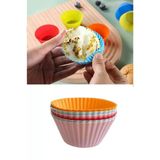 Ett 6 Adet Renkli Mini Silikon Muffin Kek Cupcake Kalıbı Yıkanabilir Tırtıklı Fırın Kabı