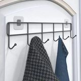 Ett 6'Lı Yapışkanlı Kapı Arkası Askı Metal Düzenleyici Çok Amaçlı Askılık 45 Cm