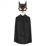 Ett Batman Maskesi Ve Catwoman Pelerini Siyah Kostüm Seti - 90 Cm - Yetişkin & Çocuk