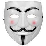 ETT Beyaz Pembe Yanaklı V For Vendetta Maskesi - Parti ve Kostüm Aksesuarı