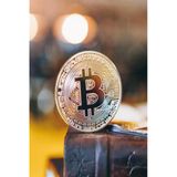 Ett Bitcoin Madeni Hatıra Parası Koleksiyonluk Altın Rengi Sikke Hediyelik