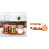 ETT Bronz Baharat Seti Lüx 3lü Set - Şık Mutfak Aksesuarı