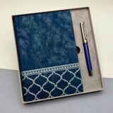 Ett Desenli Deri Defter Ve Metal Roller Kalem Seti Kutulu | Kurumsal Hediyelik & Özel Günler