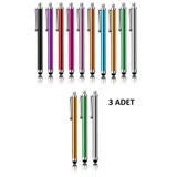ETT Dokunmatik Kalem Stylus 3 Adet - Kapasitif Ekranlar İçin