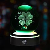 Ett Dönen Dünya Küresi Cam Küre - Usb'li Renkli Led Masa Lambası & Modern Dekoratif Hediye