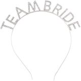 Ett Gümüş Kaplama Kristal Taşlı Team Bride Taç