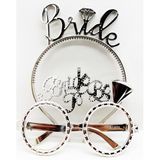 ETT Gümüş Renk Bride Taç & Bride To Be Gözlük Seti - Parti Aksesuarı
