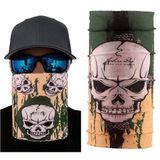 Ett Haki Kuru Kafa Baskılı Buff Bandana | Çok Amaçlı Spor Ve Outdoor Boyunluk 25X48 Cm