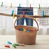 Ett Hasır Görünümlü Mandal Sepeti | Asılabilir Ergonomik Plastik Organizer