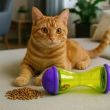 Ett İnteraktif Kedi Ödül Mamalı Oyuncak – Zeka Ve Aktivite Geliştirici