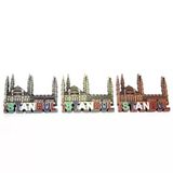 Ett İstanbul Temalı Metal Magnet Model 5 - İkonik Cami Silüetli Buzdolabı Magneti