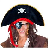 ETT Kadife Korsan Şapkası ve Göz Maskesi Seti - Jack Sparrow Temalı