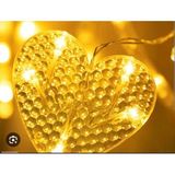 ETT Kalp Perde Led 3M 6 Sıra 12 Adet Kalp Led Işık Gün Işığı