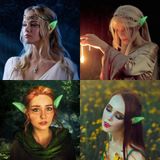 Ett Karanlıkta Yanan Fosforlu Lateks Elf Kulağı 1 Çift - Kostüm Ve Cosplay Aksesuarı