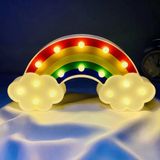Ett Led Işıklı Gökkuşağı Gece Lambası 30X16cm - Dekoratif Pilli Aydınlatma
