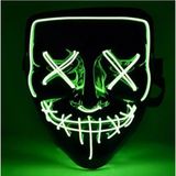 Ett Led Işıklı Yeşil Maske - 3 Modlu Eğlence Ve Parti Aksesuarı