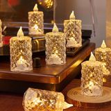 ETT Led Mum Şeffaf Kristal (8 cm) - Pilli Alevsiz Çay Mumu, Romantik Ortam Işığı