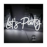 Ett Let's Party Neon LED Tabela Dinç Store - 004982 - 1 m - Ahşap