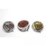 Ett Metal İstanbul Kabartmalı El Aynası | 7X7 Cm Kompakt, Şık & Tarihi Temalı Cep Aynası
