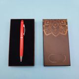 Ett Metal Kırmızı Tükenmez Kalem - Kişiye Özel Touchpen Ve Mandala Desenli Hediye