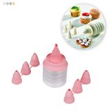 Ett Mini Boy Krema Pompası 6 Başlıklı - Cupcake & Pasta Süsleme İçin Pratik Mutfak Aparatı